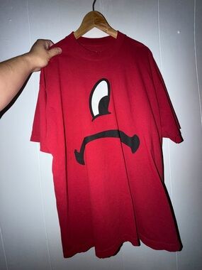 Men Bad Bunny Red Graphic Short-Sleeve